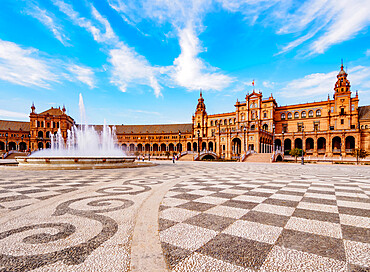 Plaza de Espana de Sevilla (Spain Square), Seville, Andalusia, Spain, Europe