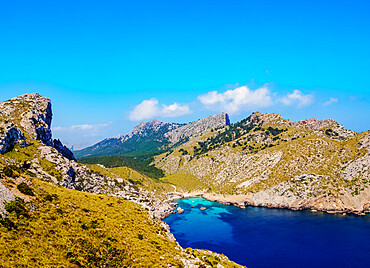 Landscape of the Formentor Peninsula, Cap de Formentor, Mallorca (Majorca), Balearic Islands, Spain, Mediterranean, Europe