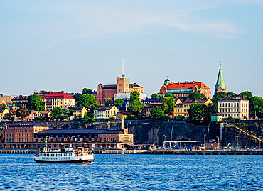 View towards the Katarina-Sofia Neighbourhood, Sodermalm, Stockholm, Stockholm County, Sweden, Scandinavia, Europe