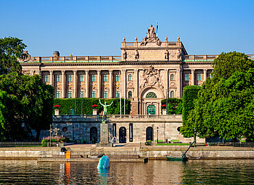 Riksdagshuset (Parliament House), Stockholm, Stockholm County, Sweden, Scandinavia, Europe