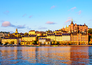 Sodermalm at sunrise, Stockholm, Stockholm County, Sweden, Scandinavia, Europe