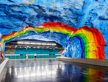 Stadion Metro Station, Stockholm, Stockholm County, Sweden, Scandinavia, Europe