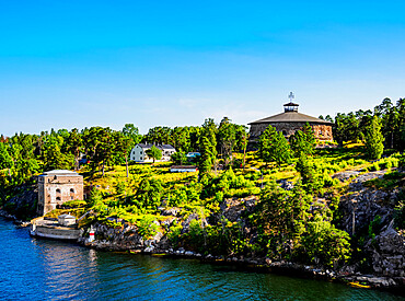 Fredriksborg Fortress, elevated view, Stockholm, Stockholm County, Sweden, Scandinavia, Europe