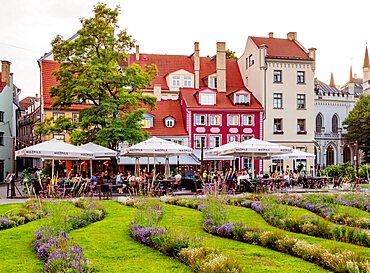 Restaurants at Livu Square, Riga, Latvia