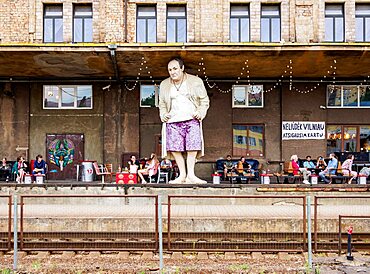 Tony Soprano Statue at the Train Station, Vilnius, Lithuania