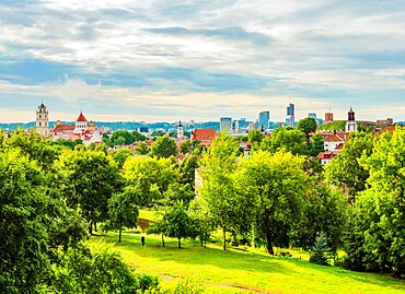 Kudru Park and City Skyline, Vilnius, Lithuania