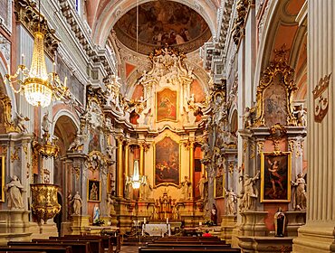 Church of St. Theresa, interior, Old Town, Vilnius, Lithuania