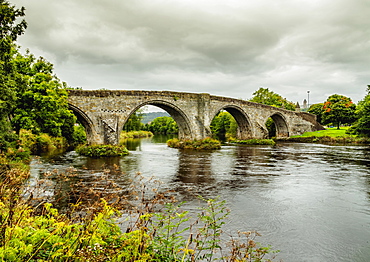 View of the Old Stirling Bridge, Stirling, Scotland, United Kingdom, Europe