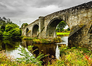 View of the Old Stirling Bridge, Stirling, Scotland, United Kingdom, Europe