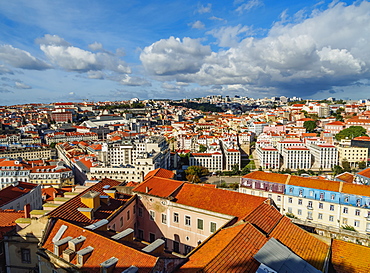 Cityscape viewed from the Sao Jorge Castle, Lisbon, Portugal, Europe