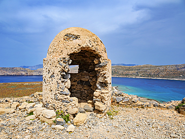 Venetian Fort Ruins, Imeri Gramvousa, Chania Region, Crete, Greek Islands, Greece, Europe