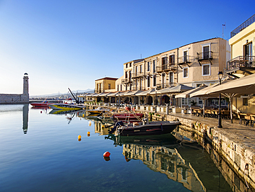 Old Venetian Port, City of Rethymno, Rethymno Region, Crete, Greek Islands, Greece, Europe