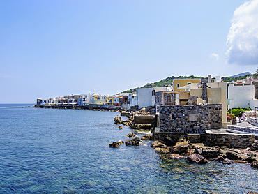 Waterfront of Mandraki, Nisyros Island, Dodecanese, Greek Islands, Greece, Europe