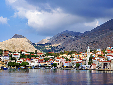 Chalki Village, Emporio, Halki Island, Dodecanese, Greek Islands, Greece, Europe