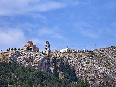 Saint Savvas the New of Kalymnos, Kalymnian Monastery, Pothia (Kalymnos Town), Kalymnos Island, Dodecanese, Greek Islands, Greece, Europe