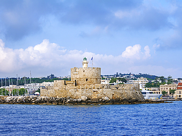 Saint Nicholas Fortress, Rhodes City, Rhodes Island, Dodecanese, Greek Islands, Greece, Europe