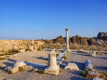 St. Stefanos Basilica Ruins at sunset, Agios Stefanos Beach, Kos Island, Dodecanese, Greek Islands, Greece, Europe