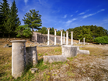 Ruins of ancient Asclepieion, Kos Island, Dodecanese, Greek Islands, Greece, Europe