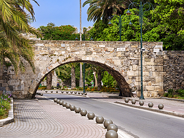 Bridge to Neratzia Castle, Kos Town, Kos Island, Dodecanese, Greek Islands, Greece, Europe