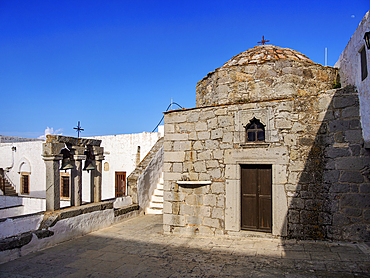 Monastery of Saint-John the Theologian, Patmos Chora, UNESCO World Heritage Site, Patmos Island, Dodecanese, Greek Islands, Greece, Europe