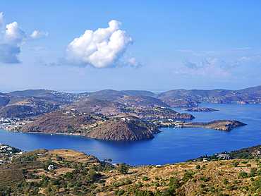 Landscape of Patmos Island, Dodecanese, Greek Islands, Greece, Europe