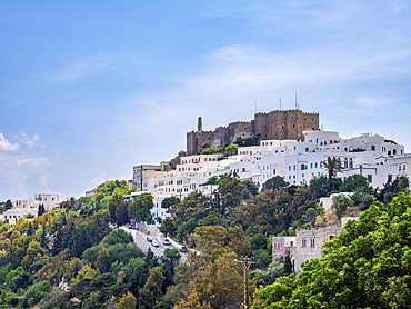 Monastery of Saint-John the Theologian, Patmos Chora, UNESCO World Heritage Site, Patmos Island, Dodecanese, Greek Islands, Greece, Europe