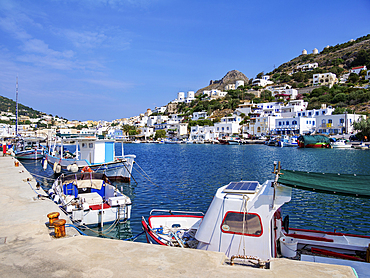 Pandeli Fishing Port, Leros Island, Dodecanese, Greek Islands, Greece, Europe