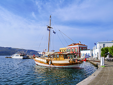 Port in Agia Marina, Leros Island, Dodecanese, Greek Islands, Greece, Europe