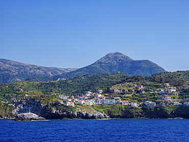 View towards Evdilos, Icaria Island, North Aegean, Greek Islands, Greece, Europe