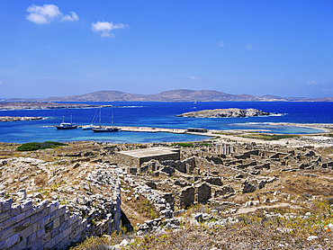 Delos Archaeological Site, UNESCO World Heritage Site, Delos Island, Cyclades, Greek Islands, Greece, Europe