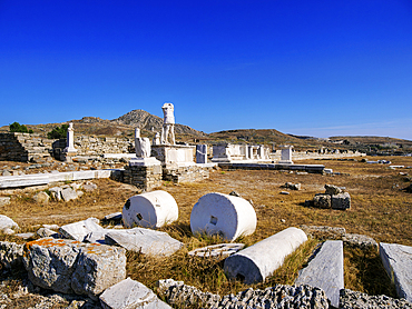 Delos Archaeological Site, UNESCO World Heritage Site, Delos Island, Cyclades, Greek Islands, Greece, Europe