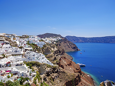 Oia Village and the caldera, Santorini (Thira) Island, Cyclades, Greek Islands, Greece, Europe