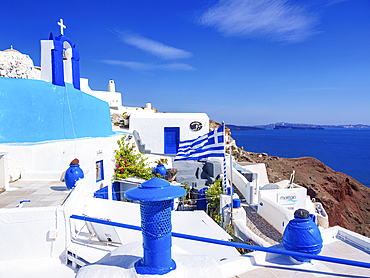 Holy Apostles Church, Oia Village, Santorini (Thira) Island, Cyclades, Greek Islands, Greece, Europe