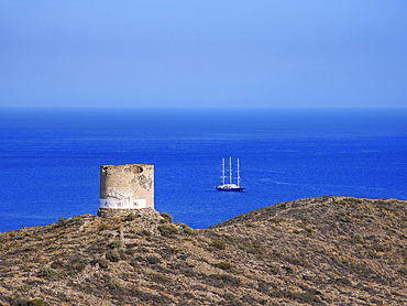 Old Mill near Akrotiri Village, Santorini (Thira) Island, Cyclades, Greek Islands, Greece, Europe