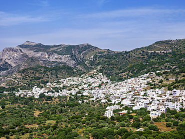 View towards Filoti Village, Naxos Island, Cyclades, Greek Islands, Greece, Europe