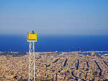 Talaia Ride at the Tibidabo Amusement Park, Mount Tibidabo, Barcelona, Catalonia, Spain