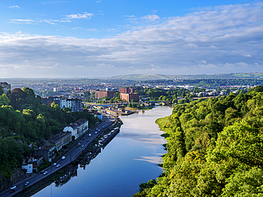 River Avon, elevated view, Bristol, England, United Kingdom, Europe