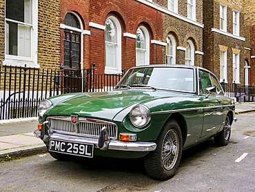 Vintage MG car, Greenwich, London, England, United Kingdom