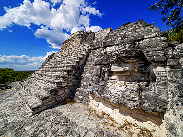 Structure IX, Becan Archaeological Site, Campeche State, Mexico