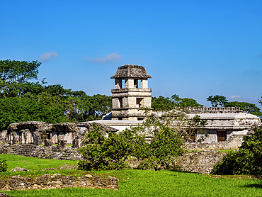 The Palace, Palenque Archaeological Site, Palenque, Chiapas State, Mexico