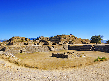 Patio Hundido, Sunken Courtyard, North Platform, Monte Alban Archaeological Site, Oaxaca State, Mexico