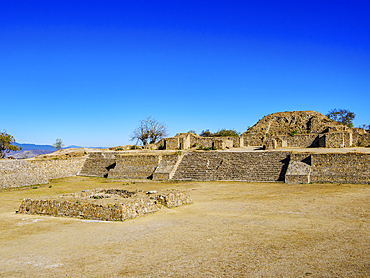 Patio Hundido, Sunken Courtyard, North Platform, Monte Alban Archaeological Site, Oaxaca State, Mexico