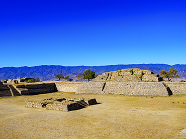 Patio Hundido, Sunken Courtyard, North Platform, Monte Alban Archaeological Site, Oaxaca State, Mexico
