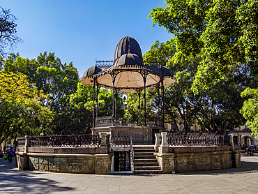 Bandstand at Zocalo or Constitution Square, Oaxaca de Juarez, Oaxaca State, Mexico