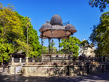 Bandstand at Zocalo or Constitution Square, Oaxaca de Juarez, Oaxaca State, Mexico