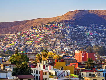 Cityscape of Oaxaca de Juarez at sunrise, Oaxaca State, Mexico