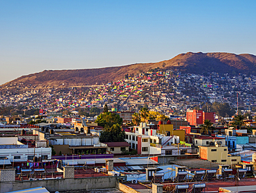 Cityscape of Oaxaca de Juarez at sunrise, Oaxaca State, Mexico