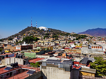 View towards the Cerro del Fortin, Oaxaca de Juarez, Oaxaca State, Mexico