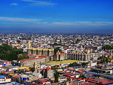 View towards the San Gabriel Franciscan Convent, Cholula, Puebla State, Mexico