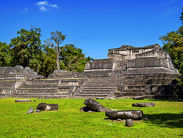 Temple of the Wooden Lintel, Plaza A, Caracol Archaeological Site, Cayo District, Belize